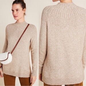Anthropologie Welford Tunic Sweater High Neck Size XS